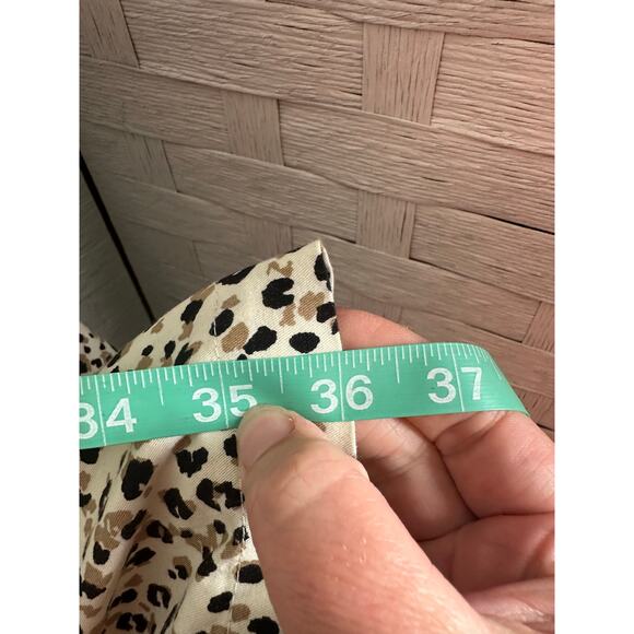 Who What Wear cheetah print animal print shirt dress button down short sleeve - Picture 8 of 9